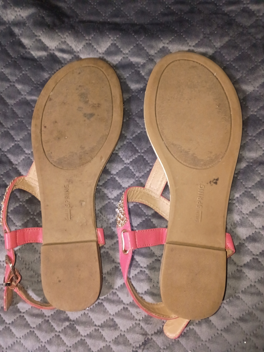 Call It Spring Pink Rhinestone T-Strap Sandals - Picture 4 of 6